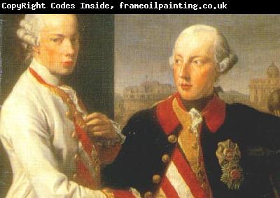 Pompeo Batoni Portrait of Emperor Joseph II (right) and his younger brother Grand Duke Leopold of Tuscany (left), who would later become Holy Roman Emperor as Leopo